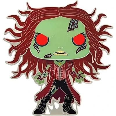 Image of Funko Pop! Large Enamel Pin MARVEL: Marvel Scarlet Witch What If Zombie Wanda Maximoff Pins Cute Collectable Novelty Brooch for Backpacks &amp; Bags