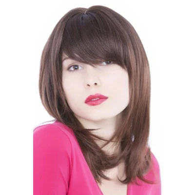 Image of VERY CHIC &amp; SEXY Lady Quality Wig reddish MIXED BROWN chestnut STRAIGHT GFW485 1BT33 45 cm Peluca Parrucca