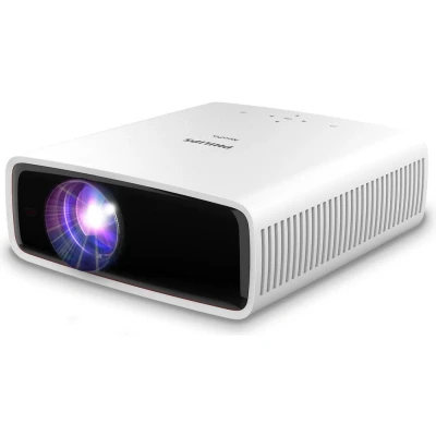 Image of Philips, Neopix 550, Home Theater Projector, Advanced Image Correction, Full HD 1080p, LED Light Source, Wi Fi Mirror Mode, Stereo Sound, Connected Operating System, White