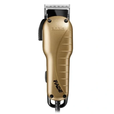 Image of Andis 66375 US 1, Fade Adjustable Blade Hair Clipper Length Settings, Cuts Wet/Dry Compatible with Corded/Cordless Trimmer, 220 Volts for &amp; Beard Details Metallic Gold