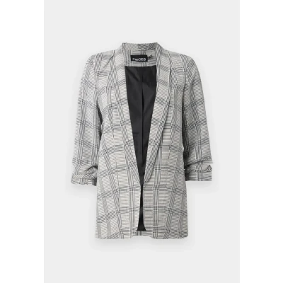 Image of Pieces Printed Blazer Blazer, Women&#039;s, Size: Large, Black