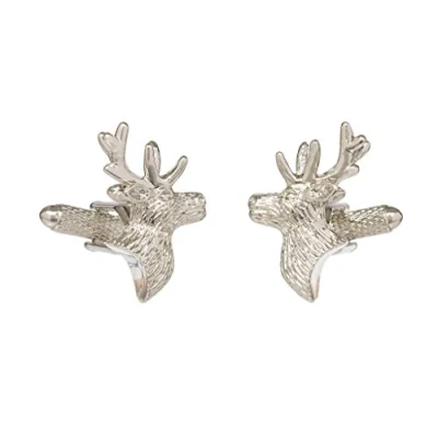 Image of Country Stags Head with Antlers Cufflinks Presented in a GS Cufflink Box