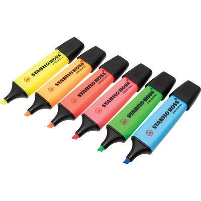 Image of Highlighter STABILO BOSS ORIGINAL Pack of 6 Assorted Colours