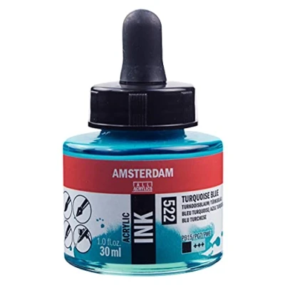 Image of Amsterdam ACRYLC Ink Turq, Turquoise Blue, One Size
