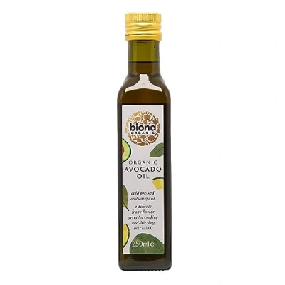 Image of Biona Organic Avocado Oil, 250ml Pressed From Organically Grown Avocados Cold and Unrefined Delicate Fruity Flavour For Everyday Cooking Salads