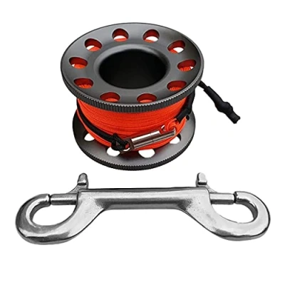 Image of U/D Scuba Diving Dive Reel Guide Line Spool Performance &amp; Lightweight Aluminum Alloy Strong Corrosion Resistant (Grey)