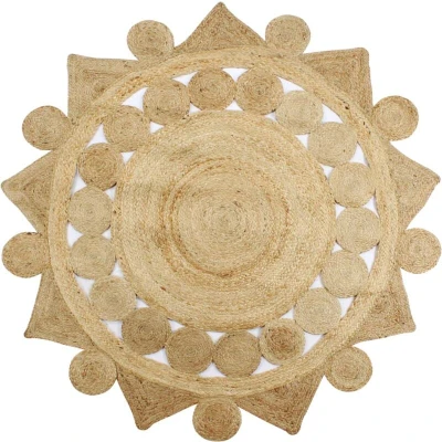 Image of vidaXL Handmade Rug Braided Jute 90 cm