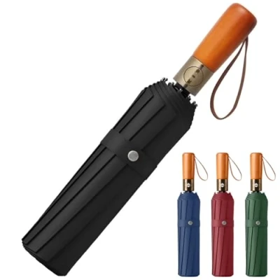 Image of Foldable Umbrella, Open Close Automatic Pocket Lightweight Design, Windproof and Rainproof Folding Umbrella for Men Women