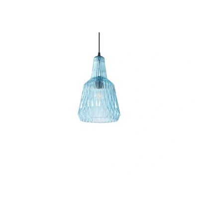 Image of Lindby pendant light Belarion, blue, 1 bulb, glass, Ø 23 cm