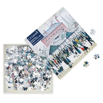Image of Adult Jigsaw Puzzle L.S. Lowry: Market Scene, Northern Town, 1939: 1000 piece Puzzles