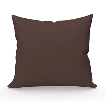 Image of Soleil d&#039;Ocre Cotton Cushion Cover, Brown, 63 x cm