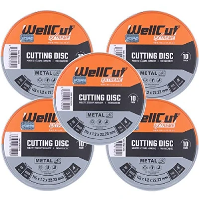 Image of WELLCUT Metal Cutting Disc Extreme 115mm 4.5 Inch Pack of 10 in Box for DGA452, DGA454, GA4530R (5)