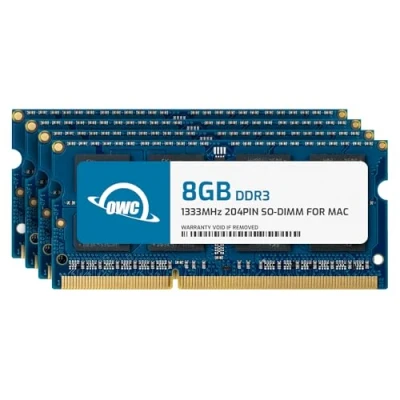 Image of OWC 32GB Memory Upgrade Kit 4 x 8GB PC10600 DDR3 1333MHz SO DIMMs for 2011 MacBook Pro, Mid 2010/2011 21.5&quot; &amp; 27&quot; iMac models, Mac mini