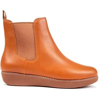 Image of Fitflop Women&#039;s sumi Chelsea Boot Waterproof Leather, Light Tan, 7 UK