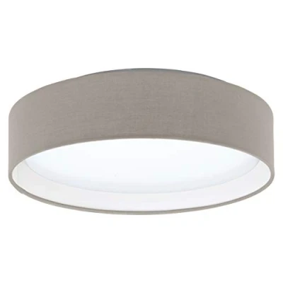 Image of EGLO 31589 LED White Fabric Ceiling Light PASTERI