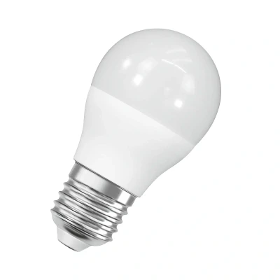 Image of OSRAM Led Star Classic P60 Lamp for E27 Base, Drop Shape, Matt Look, 806 Lumens, Cold White (4000K), Replacement Conventional 60W Light Bulbs, Not Dimmable, 1 Pack