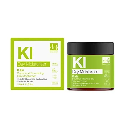 Image of Dr Botanicals Apothecary Superfood Nourishing Day Moisturiser with Kale, Cocoa butter, Vitamins. Promotes Collages, Reduces fine lines &amp; Wrinkles. Natural Vegan 60ml