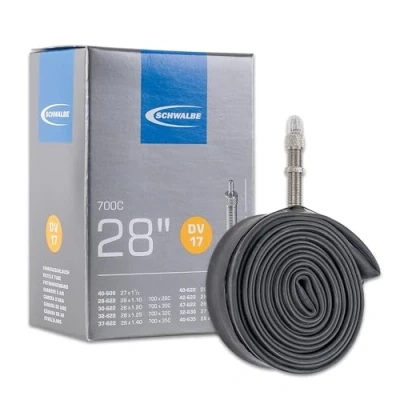 Image of Schwalbe DV17 Bicycle Hose 700C 40 mm, Black, 28 &quot;
