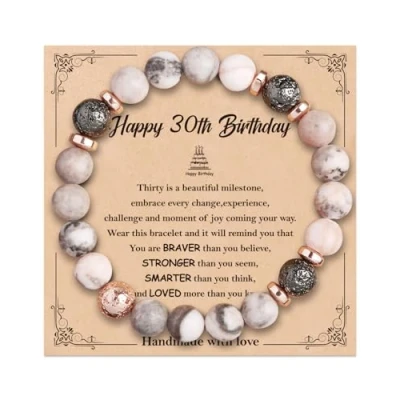 Image of VivaJoy 30th Birthday Gifts for Women Natural Stone Bracelet Ideas Mum Daughter