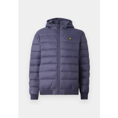 Image of Lyle &amp; Scott Jacket Wadded Graystone Black Blue Dark size L