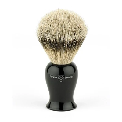 Image of Edwin Jagger Plaza Imitation Ebony Best Badger Shaving Brush