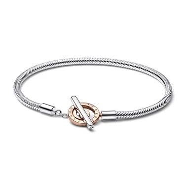 Image of Pandora Signature Logo Pavé &amp; Beads sterling silver ring with clear cubic zirconia, 60