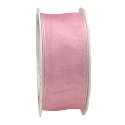 Image of Präsent Four Seasons Organza Wired Edge Ribbon Light Pink 40 mm Width, 25 m Length