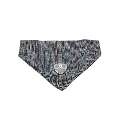 Image of Hugo &amp; Hudson Herringbone Dog Bandana, Large, Navy