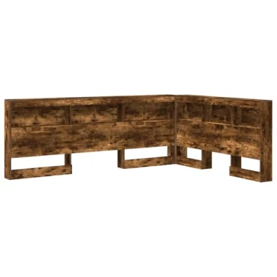 Image of vidaXL Storage Headboard with Shelf Smoked oak 135 cm Engineered wood