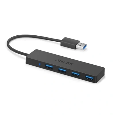 Image of Anker 4 Port USB 3.0 Ultra Slim Data Hub for Macbook, Mac Pro/mini, iMac, Surface Pro, XPS, Notebook PC, Flash Drives, Mobile HDD, and More