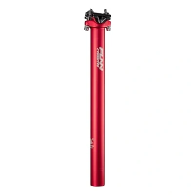 Image of Funn Crossfire Bike Seat Post, Length 350mm, Diameter 27.2mm, Aluminum Alloy AL6061, 3D Forged, One Piece Head and Shaft (Blast Red)