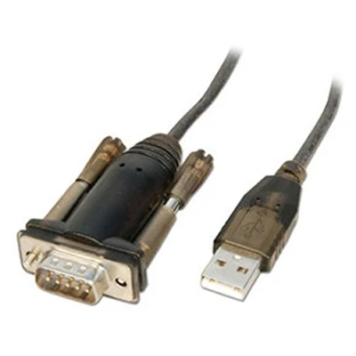 Image of Lindy USB to Serial RS232 Converter with 1.5m Adapter Cable, Prolific chipset, for PDAs, barcode readers, EPOS and Port Equipped Devices, 1 x male 9Way pin D Sub DB9, Windows, Mac, Linux