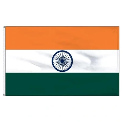Image of SHATCHI 5ft x 3ft India Country National Flags with Eyelets Sporting Events Pub BBQ Banner Support Table Cover Football Cricket World Cup Decor Indoor Outdoor Polyester
