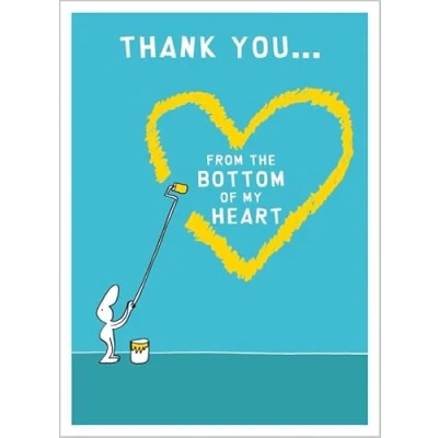 Image of Abacus Cards Thank You Card Harold&#039;s Planet From the Bottom of my Heart Eco Friendly and Recyclable