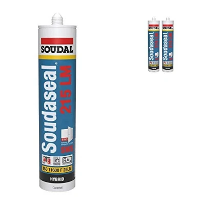 Image of 2 x Caramel Soudal SWS Sealant Hybird Polymer Silicone Low Modulus Airtight Soudaseal
