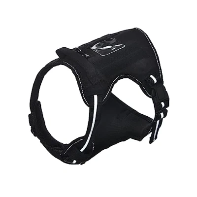 Image of Amazon Basics Dog Harness for X large, No Pull Adjustable Front Clip Vest, Black, Small