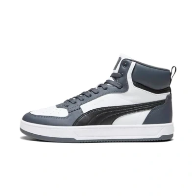 Image of Puma Unisex Adults Caven 2.0 Mid Sneakers, White Black Strong Gray Silver, 12 UK
