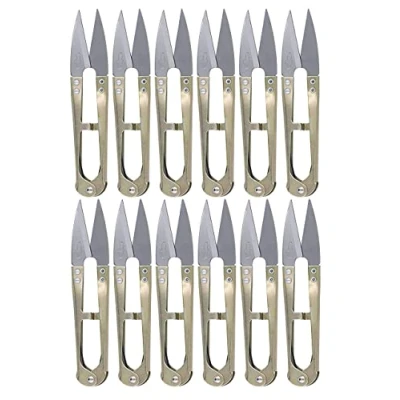 Image of Sewing Snips,12 PCS Thread Cutters U Shape Snips with Safety Cover Cross Stitch Scissors Unpicker for Tailor Embroidery Needlework DIY