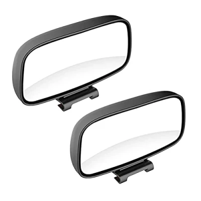 Image of 360 Degree Rotation Adjustable Car Blind Spot Mirror, Esenlong Universal Mirror Wide Angle Rear View 2 Pieces Black