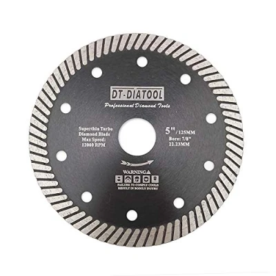 Image of DT DIATOOL Diamond Saw Blade 5 Inch / 125mm Super Thin Cutting Disc for Porcelain Tile Marble Ceramic Granite