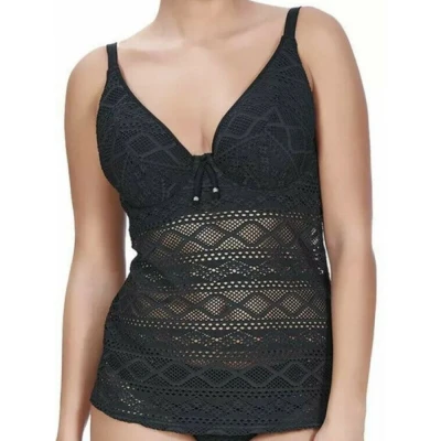 Image of Freya Sundance Tankini Top Black 32E