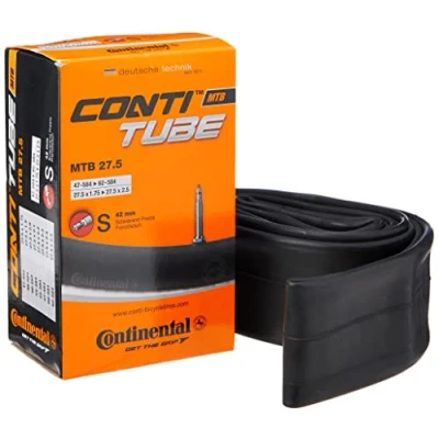 Image of Continental MTB 27.5&quot; hose, 2 pieces, SV valve, 42 mm, 47 584 62 (27.5x 1.75 27.5x 2.5) 0182311, Black