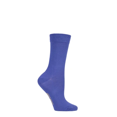 Image of Women&#039;s 1 Pair SOCKSHOP Colour Burst Bamboo Socks with Smooth Toe Seams Purple People Eater 4 8 Ladies