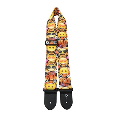 Image of Perri&#039;s Leathers LPCPE 8217 2.5&quot; Heat Transfer Emoji Guitar Strap