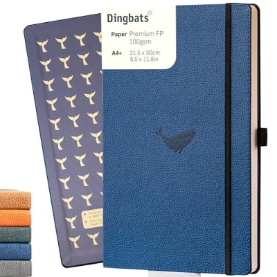 Image of Dingbats* Wildlife Squared Extra Large A4 Notebook PU Leather Hardcover Journal for Work, Writing Pocket, Elastic Closure, Pen Holder, Bookmark