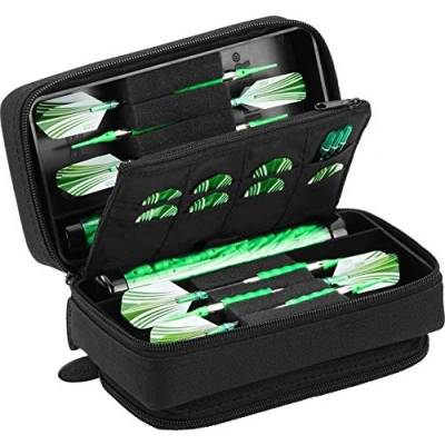 Image of Casemaster by GLD Products Plazma Pro Dart Case with Black Zipper and Phone Pocket,Black Trim