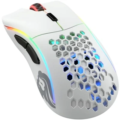 Image of Glorious Gaming Model D Wireless Mouse 69g Superlight, Lag Free 2.4Ghz Wireless, Up To 71 Hour Battery, RGB, BAMF Sensor, Ergonomic, 6 Buttons White