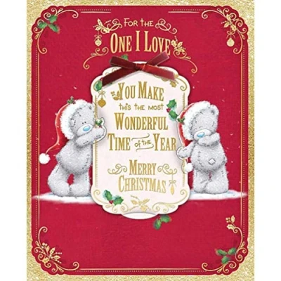 Image of Me To You Hand Made Christmas Card One I Love
