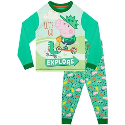 Image of Peppa Pig Boys Pyjamas George Blue 6 7 Years