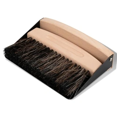 Image of ENA Living Mini Dustpan and Brush Set Perfect For Household Cleaning Sturdy &amp; Effective Small Ideal Crumb Sweeper Fireplace